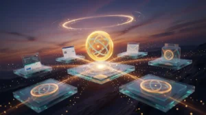 a streamed line communication and connected orb and plate